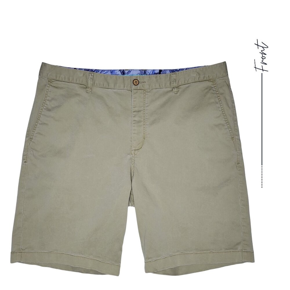 KHAKI / BEIGE FLAT FRONT TOMMY BAHAMA SHORT FOR MEN SIZE 40